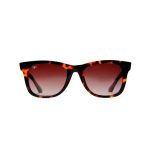 SQUARE SHELL BROWN FRAME AND TEMPLES WITH BROWN POLARISED LENSES HANDMADE