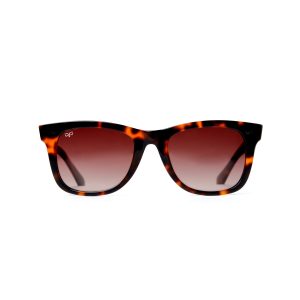 SQUARE SHELL BROWN FRAME AND TEMPLES WITH BROWN POLARISED LENSES HANDMADE