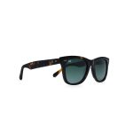 SQUARE SHELL BROWN FRAME AND TEMPLES WITH GREEN POLARISED LENSES HANDMADE - Image 2