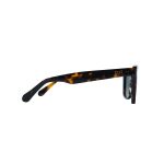 SQUARE SHELL BROWN FRAME AND TEMPLES WITH GREEN POLARISED LENSES HANDMADE - Image 3
