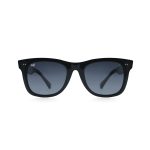 SQUARE BLACK FRAME AND TEMPLES WITH BLACK POLARISED LENSES HANDMADE