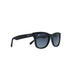 SQUARE BLACK FRAME AND TEMPLES WITH BLACK POLARISED LENSES HANDMADE - Image 2