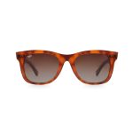 SQUARE SHELL BROWN FRAME AND TEMPLES WITH BROWN POLARISED LENSES HANDMADE