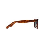 SQUARE SHELL BROWN FRAME AND TEMPLES GREEN POLARISED LENSES HANDMADE - Image 3