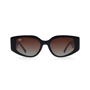 SQUARE BEJI POLARISED BLACK SHELL BLUE HANDMADE