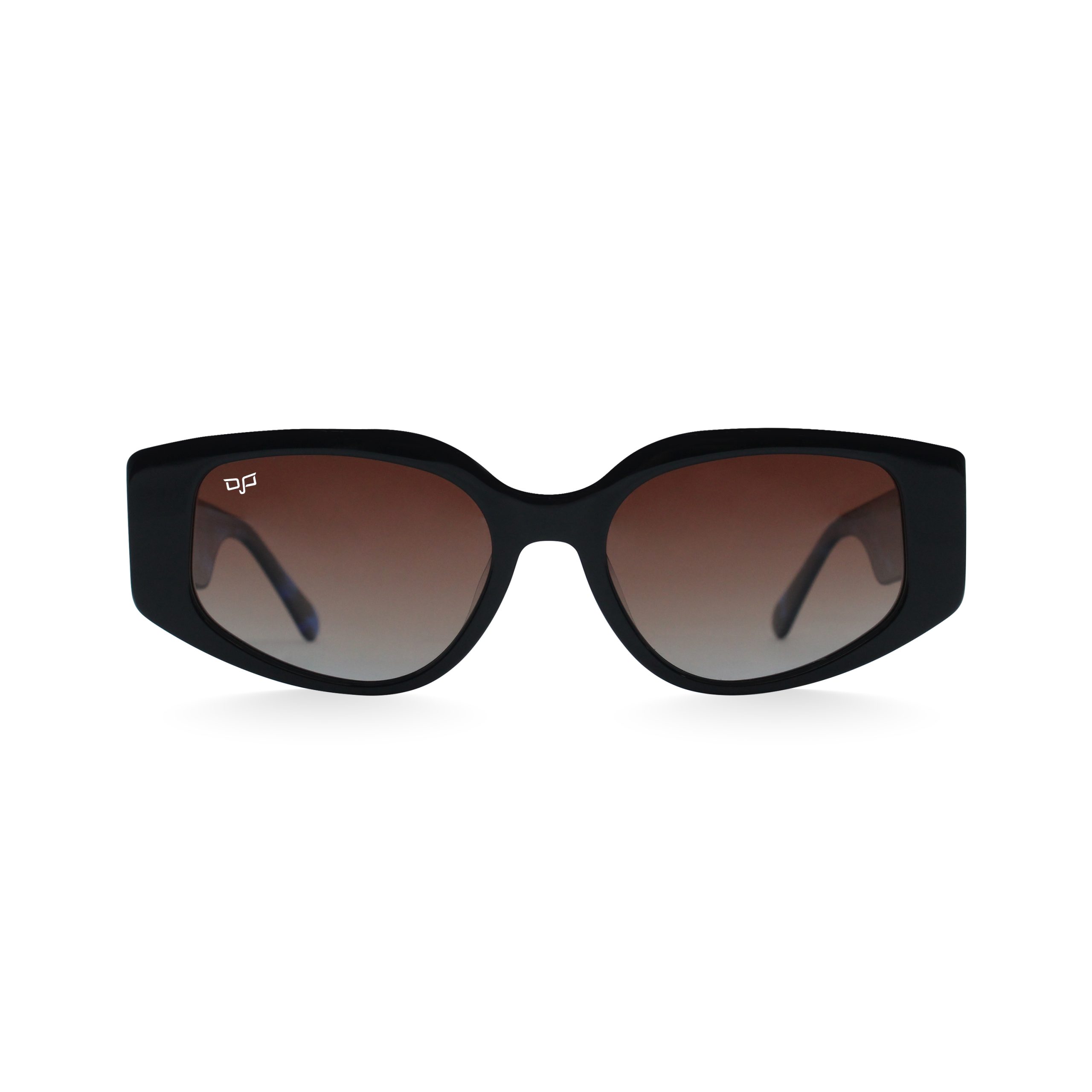 12OEV33348-A.jpg SQUARE BEJI POLARISED BLACK SHELL BLUE HANDMADE - Image 1