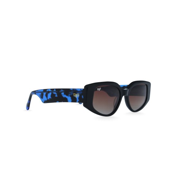 SQUARE BEJI POLARISED BLACK SHELL BLUE HANDMADE - Image 2