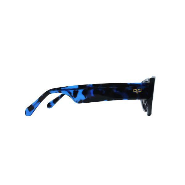 SQUARE BEJI POLARISED BLACK SHELL BLUE HANDMADE - Image 3