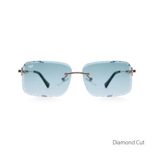 SQUARE OYE MATTE GOLD DIAMOND CUT LENSES HANDMADE