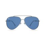 OVAL OYE MATTE SILVER BLUE REVERSE ANGLE HANDMADE