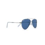 OVAL OYE MATTE SILVER BLUE REVERSE ANGLE HANDMADE - Image 2