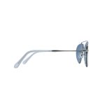 OVAL OYE MATTE SILVER BLUE REVERSE ANGLE HANDMADE - Image 3