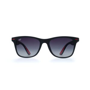 SQUARE BLACK FRAME AND TEMPLES WITH POLARISED LENSES
