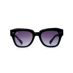 SQUARE BLACK FRAME AND TEMPLES WITH BLACK LENSES HANDMADE