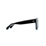 SQUARE BLACK FRAME AND TEMPLES WITH BLACK LENSES HANDMADE - Image 3