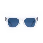 SQUARE CLEAR FRAME AND TEMPLES WITH BLUE LENSES HANDMADE
