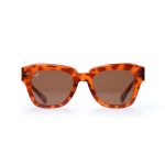 SQUARE HAVANA FRAME AND TEMPLES WITH BROWN LENSES HANDMADE