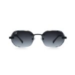 OVAL OYE SHINE BLACK DIAMOND CUT BLACK LENSES HANDMADE