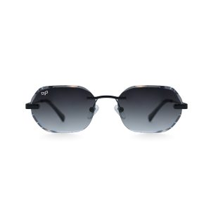 OVAL OYE SHINE BLACK DIAMOND CUT BLACK LENSES HANDMADE