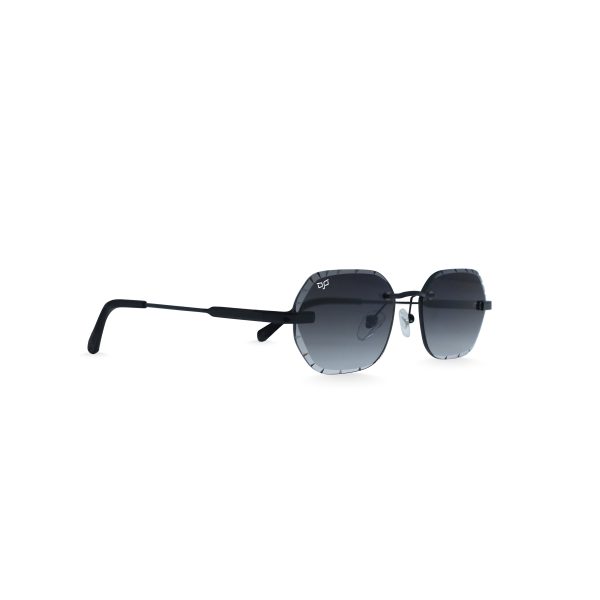 OVAL OYE SHINE BLACK DIAMOND CUT BLACK LENSES HANDMADE - Image 2