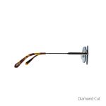 OVAL OYE MATTE GOLD DIAMOND CUT GREEN LENSES HANDMADE - Image 3