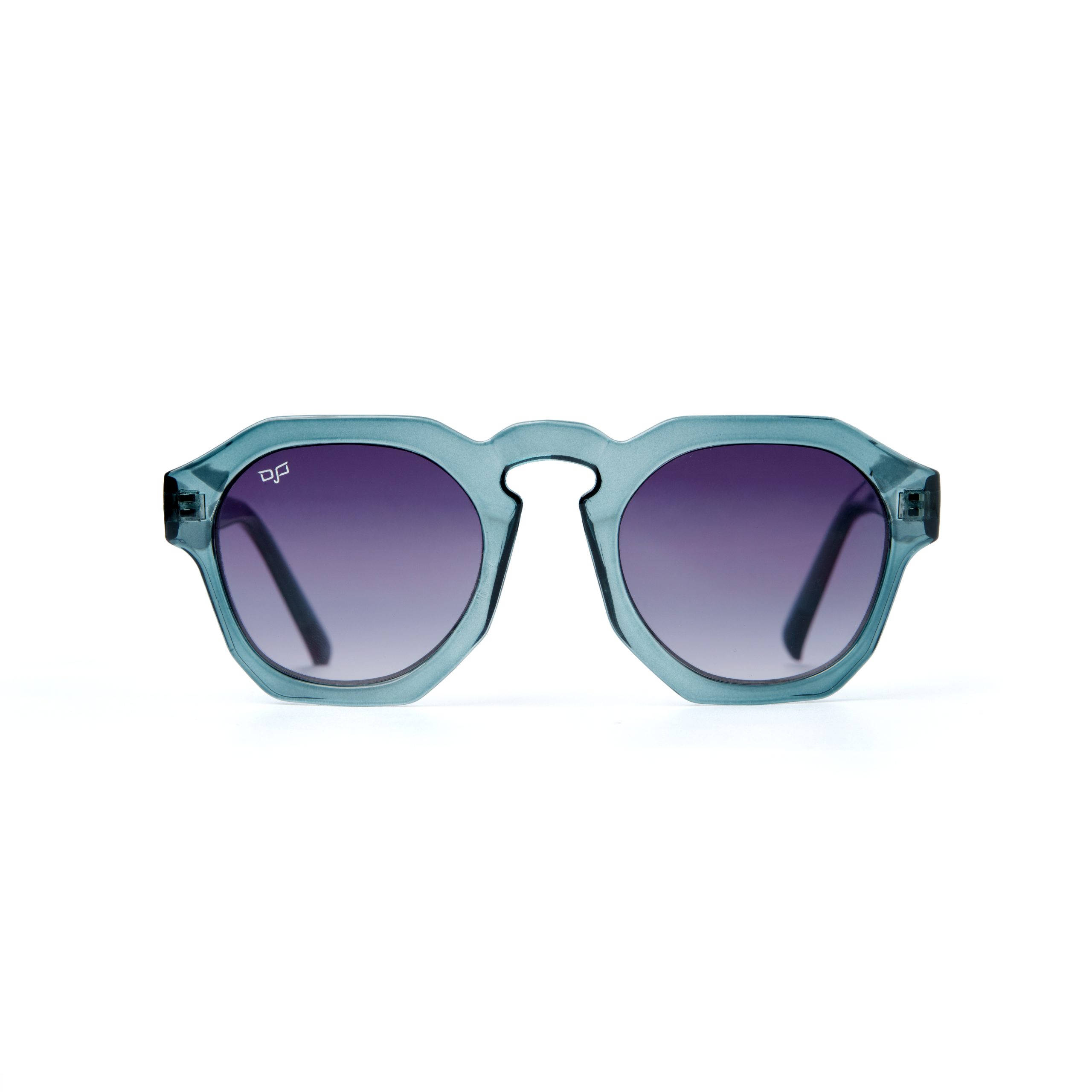 15OTR72037-A.jpg ROUND CLEAR BLUE FRAME AND TEMPLES AND BLUE LENSES - Image 1