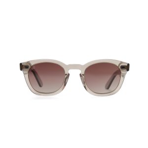 ROUND AMKA CLEAR BROWN POLARISED HANDMADE