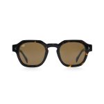 ROUND AMKA SHELL BROWN CLEAR GREEN HANDMADE