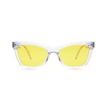 CAT EYE AMKA CLEAR BLUE  YELLOW HANDMADE