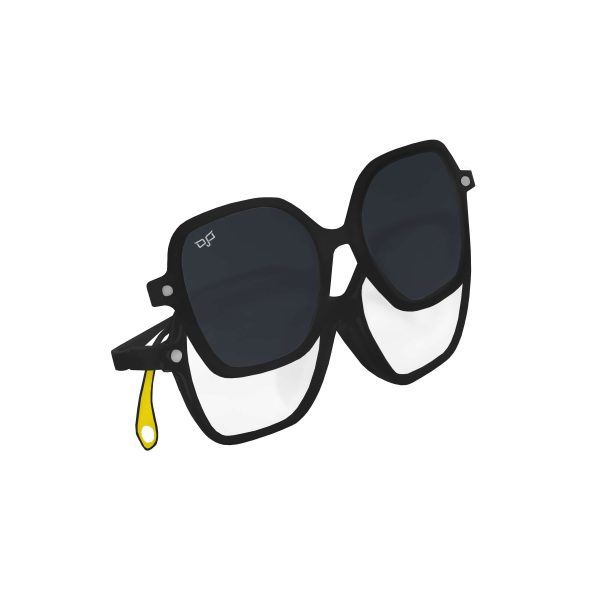 SQUARE JUNIOR TVALI BLACK POLARISED CLIP ON - Image 2