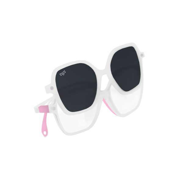 SQUARE JUNIOR TVALI CLEAR PINK POLARISED CLIP ON - Image 2