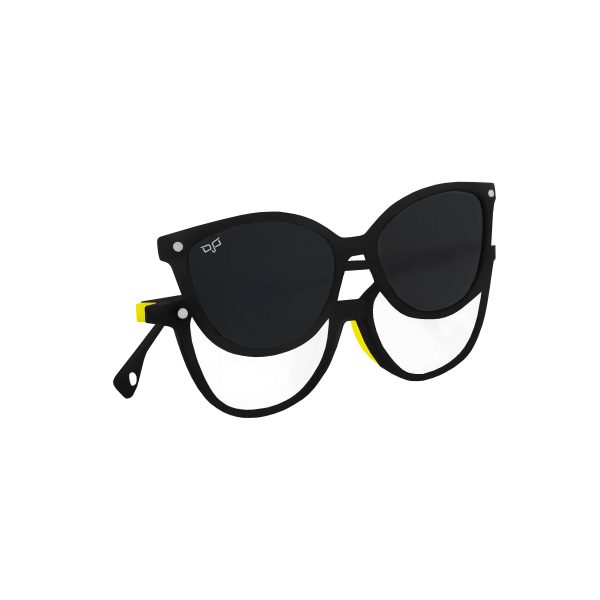 CAT EYE JUNIOR TVALI BLACK POLARISED CLIP ON - Image 2