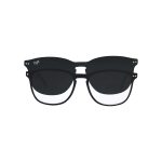 SQUARE BEJI BLACK AND BROWN POLARISED CLIP ON