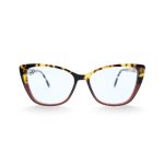 CAT EYE LAMINATED ACETATE HANDMADE SHELL LIGHT BROWN