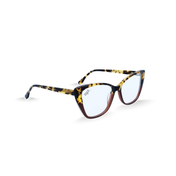 CAT EYE LAMINATED ACETATE HANDMADE SHELL LIGHT BROWN - Image 2