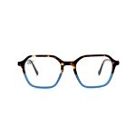 SQUARE LAMINATED ACETATE HANDMADE SHELL LIGHT BLUE