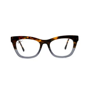 SQUARE LAMINATED ACETATE HANDMADE SHELL BLUE LIGHT GREY
