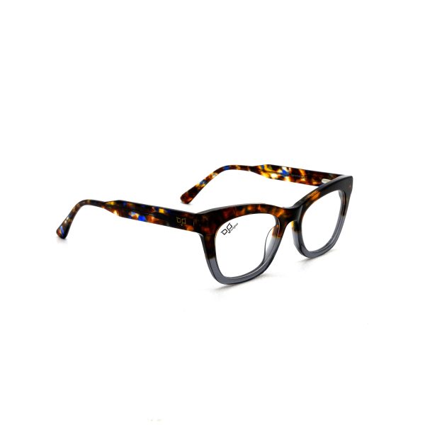 SQUARE LAMINATED ACETATE HANDMADE SHELL BLUE LIGHT GREY - Image 2