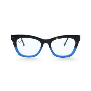 CAT EYE LAMINATED ACETATE HANDMADE SHELL LIGHT BLUE