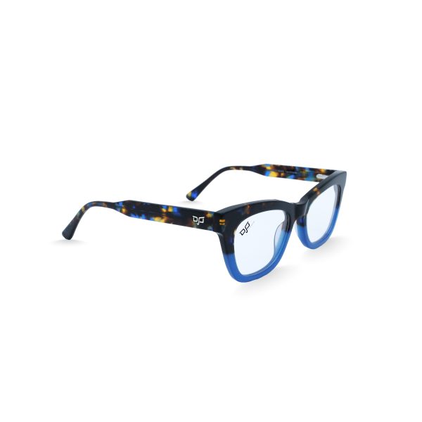 CAT EYE LAMINATED ACETATE HANDMADE SHELL LIGHT BLUE - Image 2