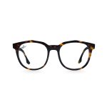 ROUND LAMINATED ACETATE HANDMADE SHELL BROWN