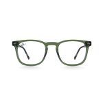 SQUARE OOG CLEAR GREEN AND SHELL BROWN HANDMADE WITH POLARISED CLIP ON - Image 3
