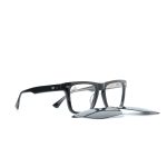 SQUARE OOG SHINE BLACK HANDMADE WITH POLARISED CLIP ON - Image 4