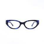 OVAL OGO SHELL BLACK AND BLUE HANDMADE