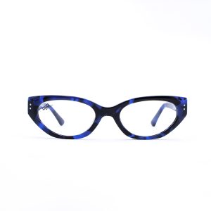 OVAL OGO SHELL BLACK AND BLUE HANDMADE