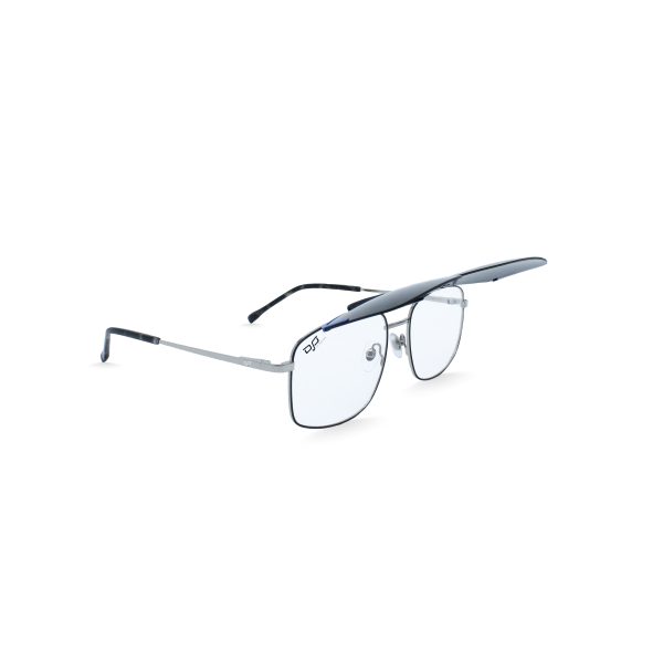 SQUARE OEIL POLARISED CLIP ON SILVER BLUE - Image 2
