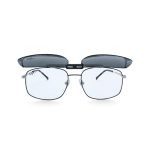 SQUARE OEIL POLARISED CLIP ON SILVER BLUE - Image 3