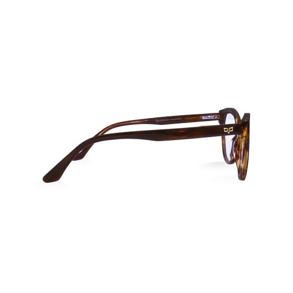 CAT EYE LAMINATED ACETATE HANDMADE SHELL BROWN - Image 3