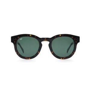 ROUND AMKA SHELL BROWN GREEN HANDMADE