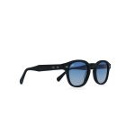 OVAL AMKA MATTE BLACK HANDMADE POLARISED BLUE - Image 2